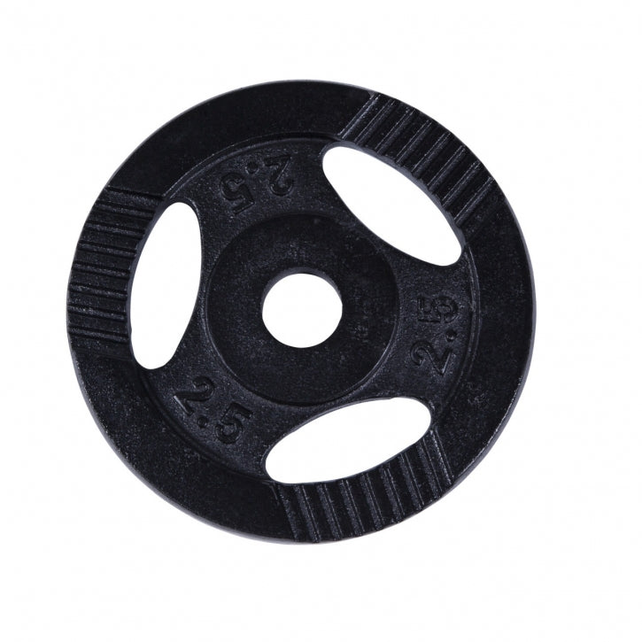 Levypaino 2,5kg, 30mm Rautainen Levypaino Otekahvoilla, Musta