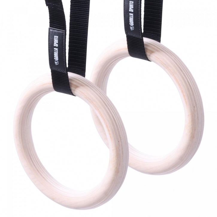 Puiset Voimistelurenkaat Ø 23cm, 450cm, Max. 200kg Puu/Nailon