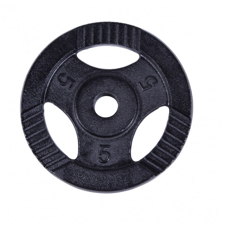 Levypaino 5kg, 30mm Rautainen Levypaino Otekahvoilla, Musta