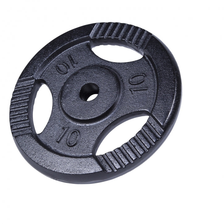 Levypaino 10kg, 30mm Rautainen Levypaino Otekahvoilla, Musta