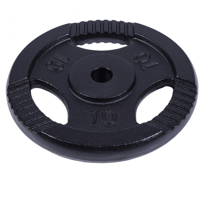 Levypaino 10kg, 30mm Rautainen Levypaino Otekahvoilla, Musta