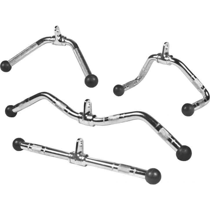 Kumipäinen Taljakahvapaketti / Soutukahva 17cm + Curl-Tanko 75cm + V-Tanko 37cm + Pyörivä Suora Tanko 54cm