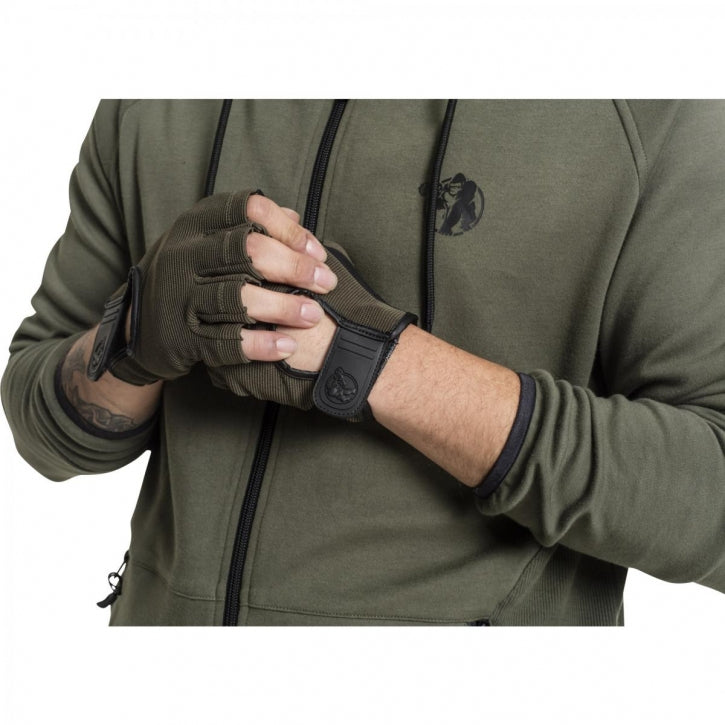 Salihanskat / Treenihanskat, S-XL Kangas/Nahka, Khaki