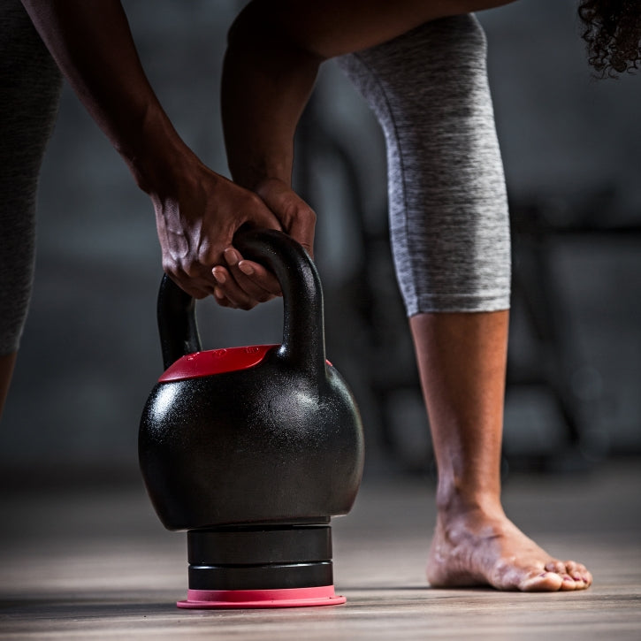Säädettävä kahvakuula 8 kg -16 kg, Musta / punainen