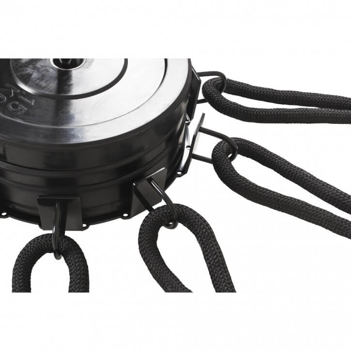 Voimaköysipidike 10 Voimaköydelle, Ø 50/51cm Levypainoille Teräs Musta