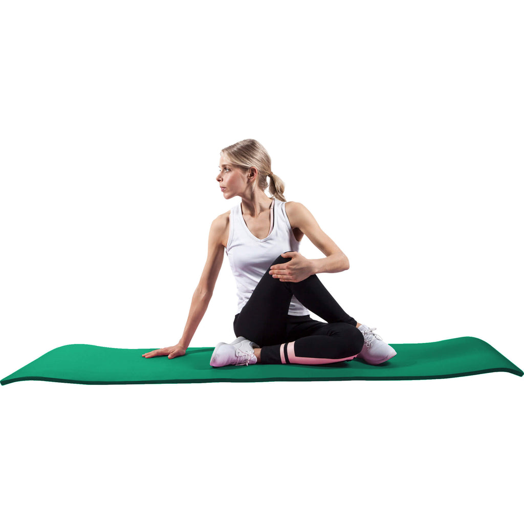 Jumppamatto Kantohihnalla, Vihreä, 190x100x1,5cm