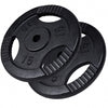 Levypainot  2x15kg, 30mm Rautaiset Levypainot Otekahvoilla, Musta