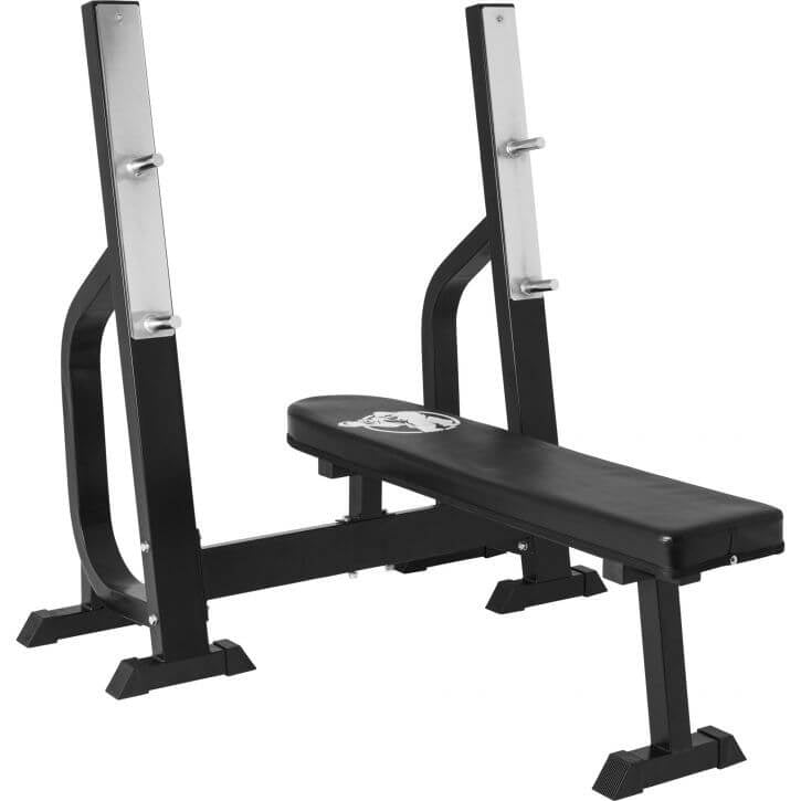 Heavy Duty Punnerruspenkki Musta + Olympia Levytankosarja Jousilukoilla 130kg