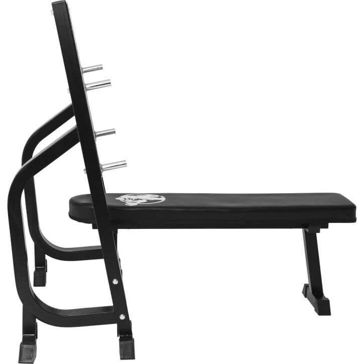 Heavy Duty Punnerruspenkki Musta + Olympia Levytankosarja Jousilukoilla 130kg