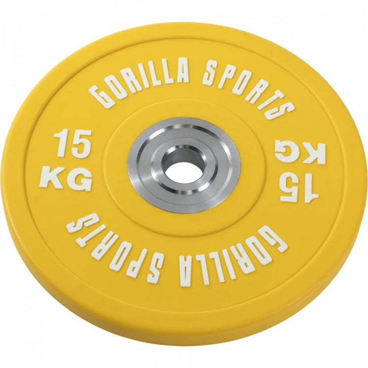 Bumper Plate Painosarja 140kg + Musta Olympia Levytanko Jousilukoilla 220cm, Ø 50/51mm