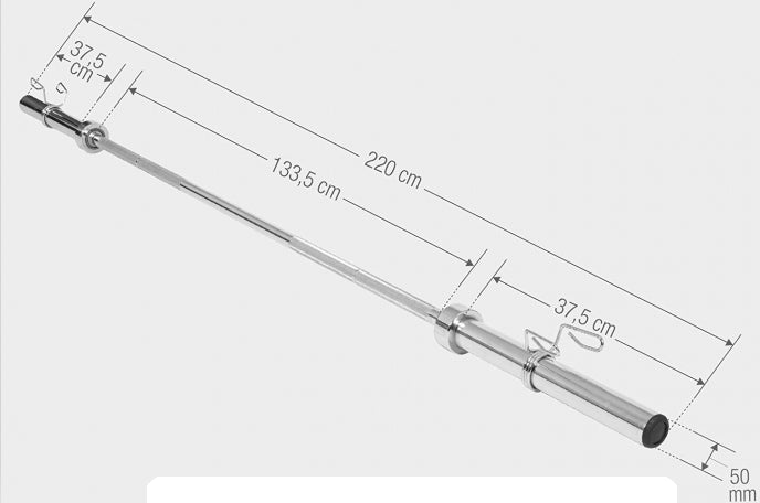 Bumper Plate Painosarja 140kg + Kromi Olympia Levytanko Jousilukoilla 220cm, Ø 50/51mm