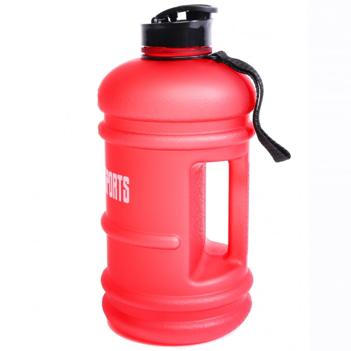 Juomapullo / Water Jug -Pullo 2.2 Litraa, 27x12cm, 100% BPA-vapaa, Musta/Punainen