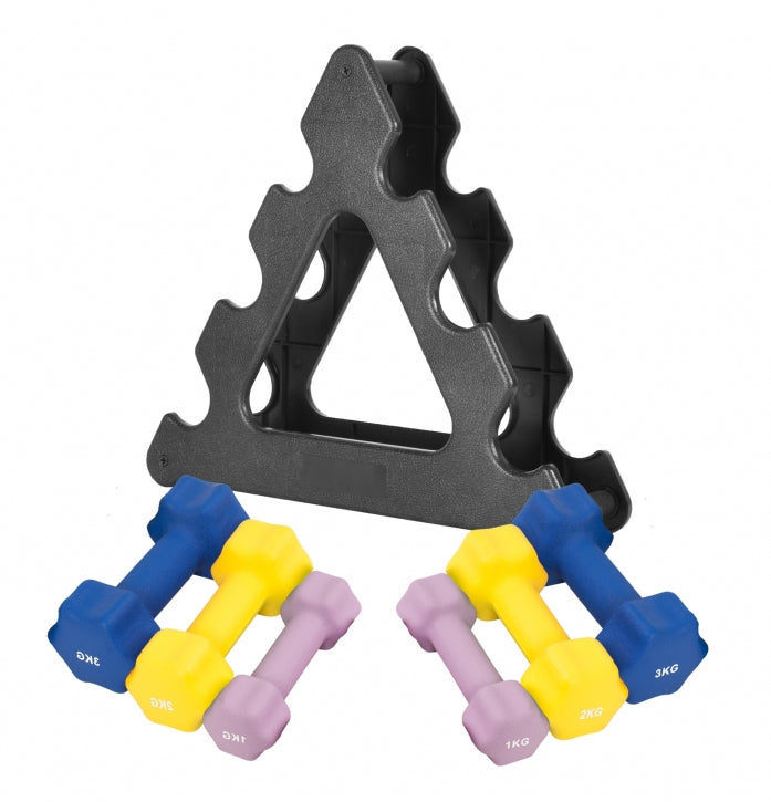 Aerobic-Käsipainot + Teline