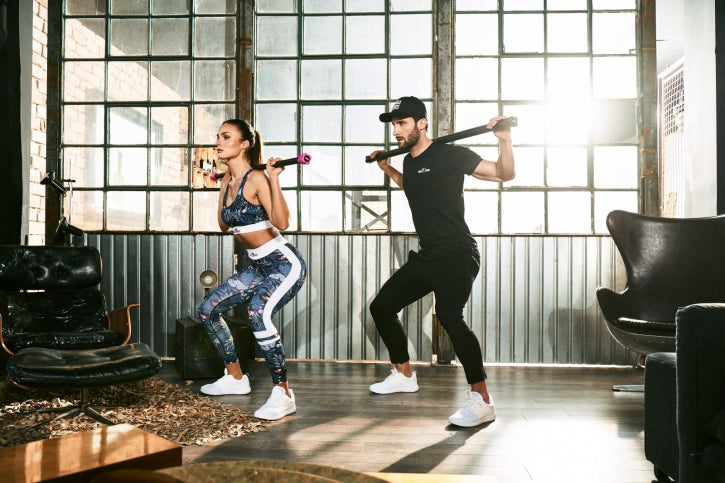 Painotankopaketti Aerobic Bar 1-10kg ja Painotankoteline Aerobic Tangoille, Musta