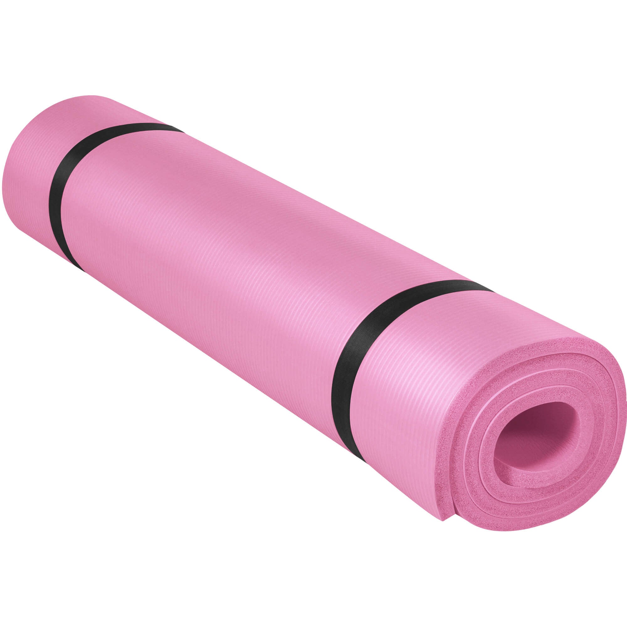 Jumppamatto Kantohihnalla, Pinkki, 190x100x1,5cm