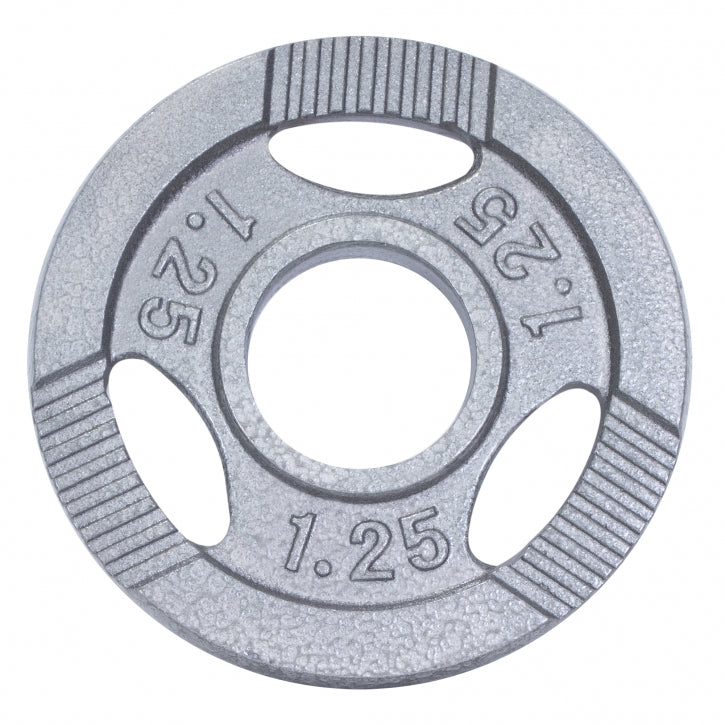 Levypaino 1,25kg, 50mm Rautainen Levypaino Otekahvoilla, Harmaa