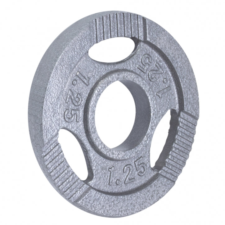 Levypaino 1,25kg, 50mm Rautainen Levypaino Otekahvoilla, Harmaa