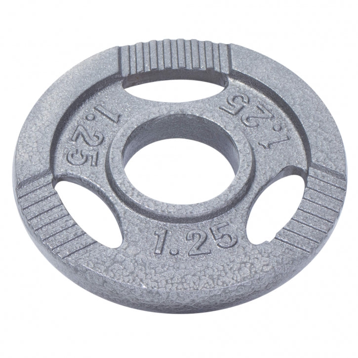Levypaino 1,25kg, 50mm Rautainen Levypaino Otekahvoilla, Harmaa