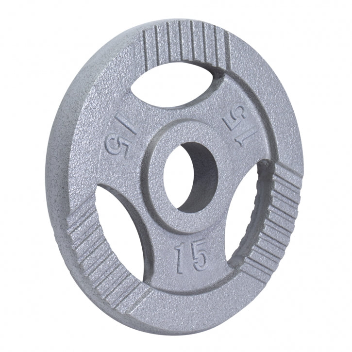 Levypaino 15kg, 50mm Rautainen Levypaino Otekahvoilla, Harmaa