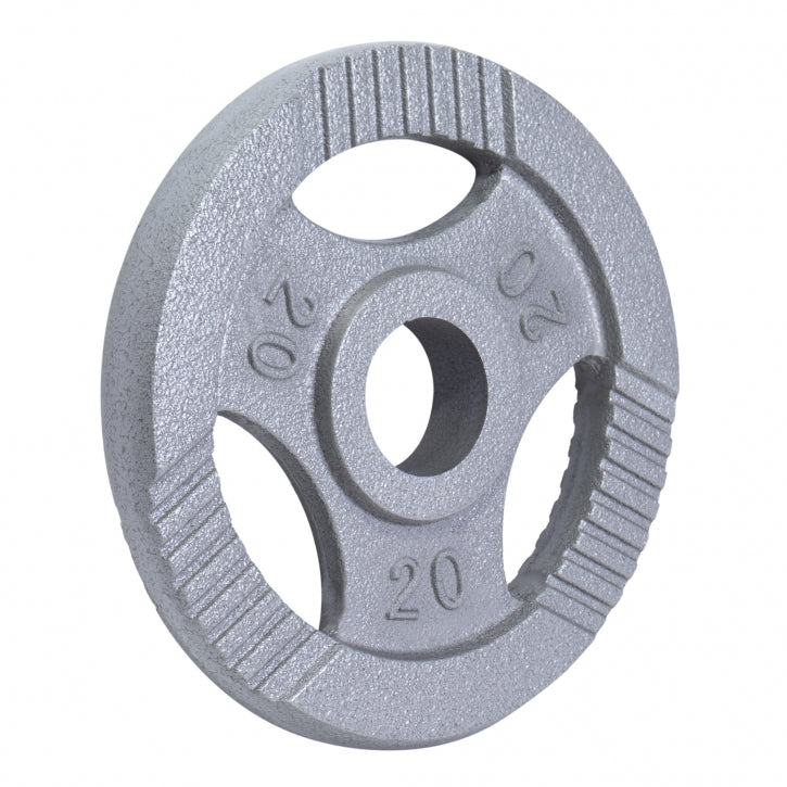 Levypaino 20kg, 50mm Rautainen Levypaino Otekahvoilla, Harmaa