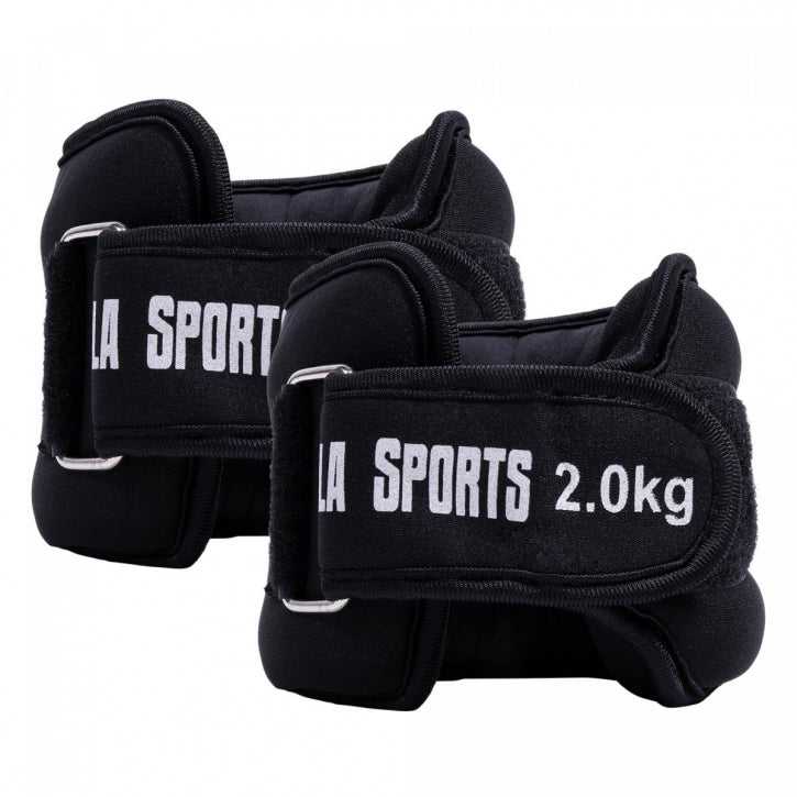 Nilkkapainot, 4 Eri Painoa 0,5kg - 2kg Neopreeni/Teräs Musta 2kpl