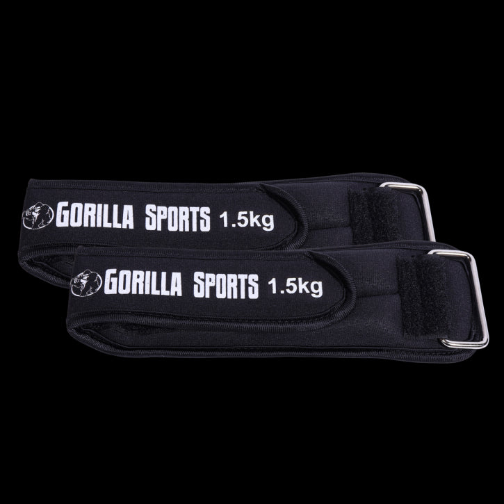 Nilkkapainot, 4 Eri Painoa 0,5kg - 2kg Neopreeni/Teräs Musta 2kpl