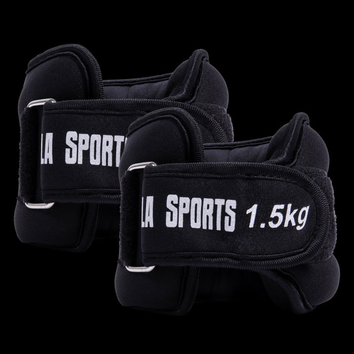 Nilkkapainot, 4 Eri Painoa 0,5kg - 2kg Neopreeni/Teräs Musta 2kpl