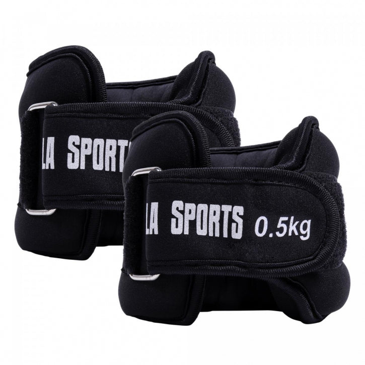 Nilkkapainot, 4 Eri Painoa 0,5kg - 2kg Neopreeni/Teräs Musta 2kpl