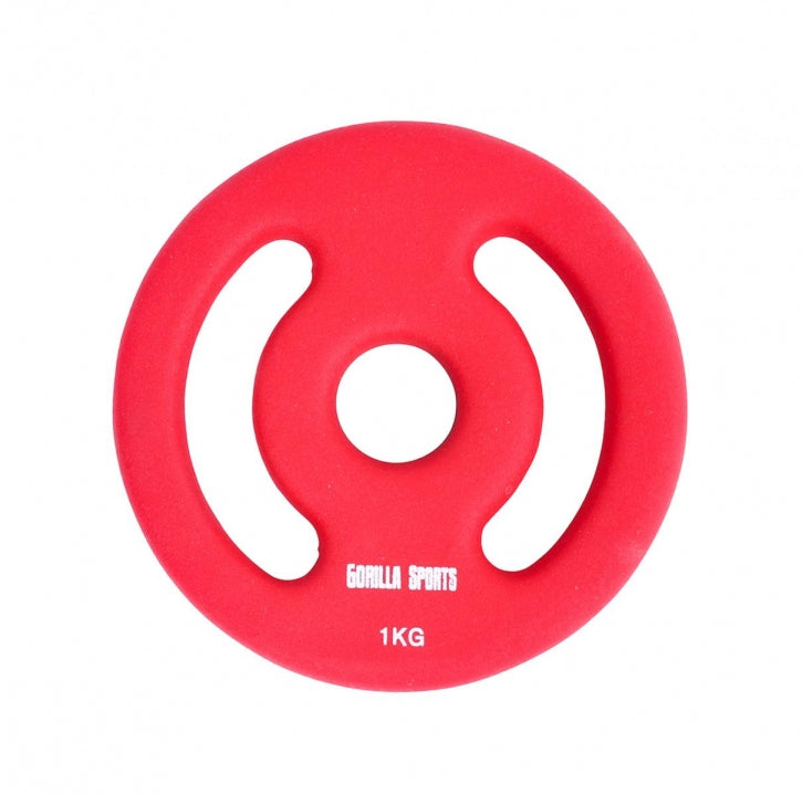 Levypainot 2kpl 1-5kg, 30mm Värikkäät Rautaiset Levypainot