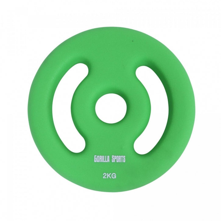 Levypainot 2kpl 1-5kg, 30mm Värikkäät Rautaiset Levypainot