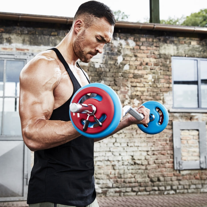 Levypainot 2kpl 1-5kg, 30mm Värikkäät Rautaiset Levypainot