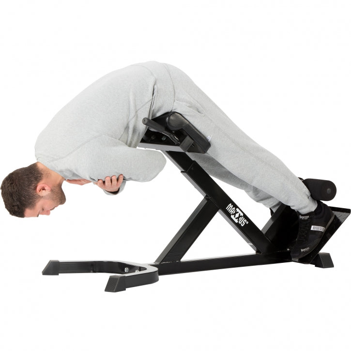 MAXXUS Selkäpenkki / Selkälihaslaite Dippikahvoilla Säädettävä Musta