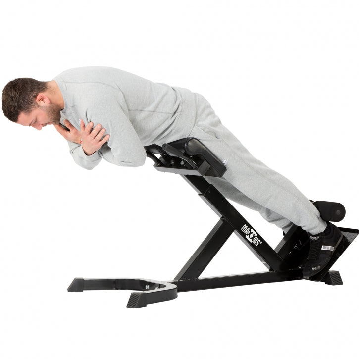 MAXXUS Selkäpenkki / Selkälihaslaite Dippikahvoilla Säädettävä Musta