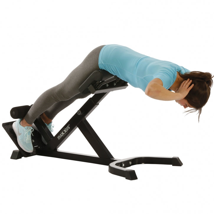 MAXXUS Selkäpenkki / Selkälihaslaite Dippikahvoilla Säädettävä Musta