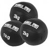 Wall Ball Kuntopallo Setti 1 kg, 2 kg ja 3 kg, Musta PU
