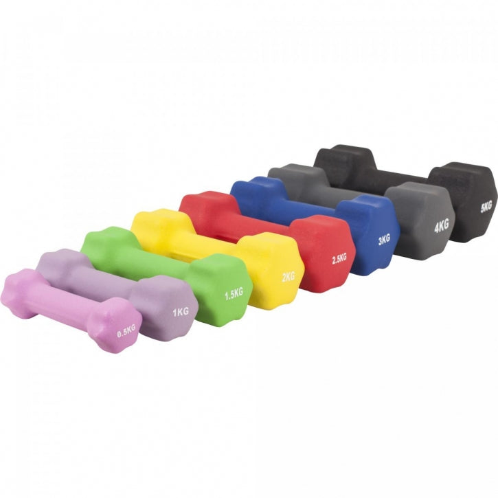 Aerobic käsipainosetti hexagon 1-10kg