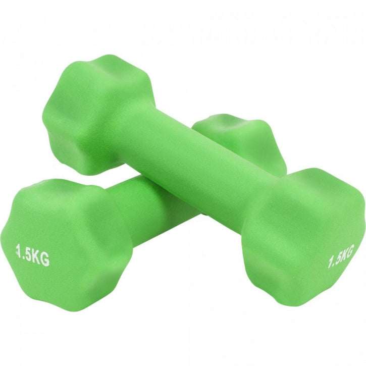 Aerobic käsipainosetti hexagon 1-10kg