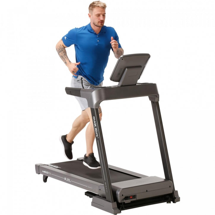 Taitettava Juoksumatto MAXXUS 7.1 RunMaxx – LCD-Näyttö, 11 Ohjelmaa, 18 km/h & 16 Kaltevuutta – 120 kg