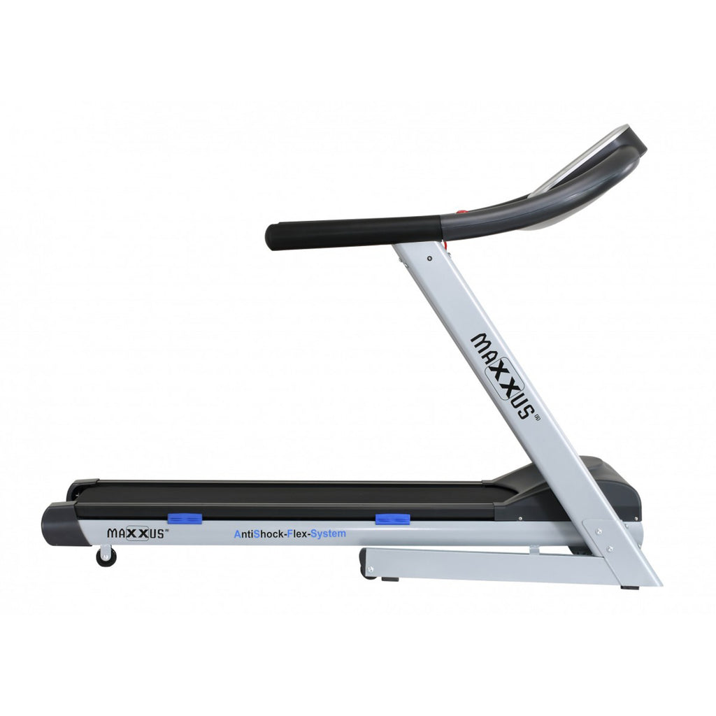 Juoksumatto MAXXUS 7.3 – Kokoontaitettava, 18 km/h, max. 130 kg, LED-Näyttö, Vaimennusjärjestelmä