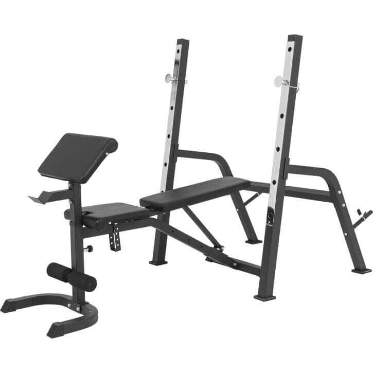 Monitoimipenkki 5in1 / Painonnostopenkki Säädettävä 150x55x50cm Max. 200kg Black Edition