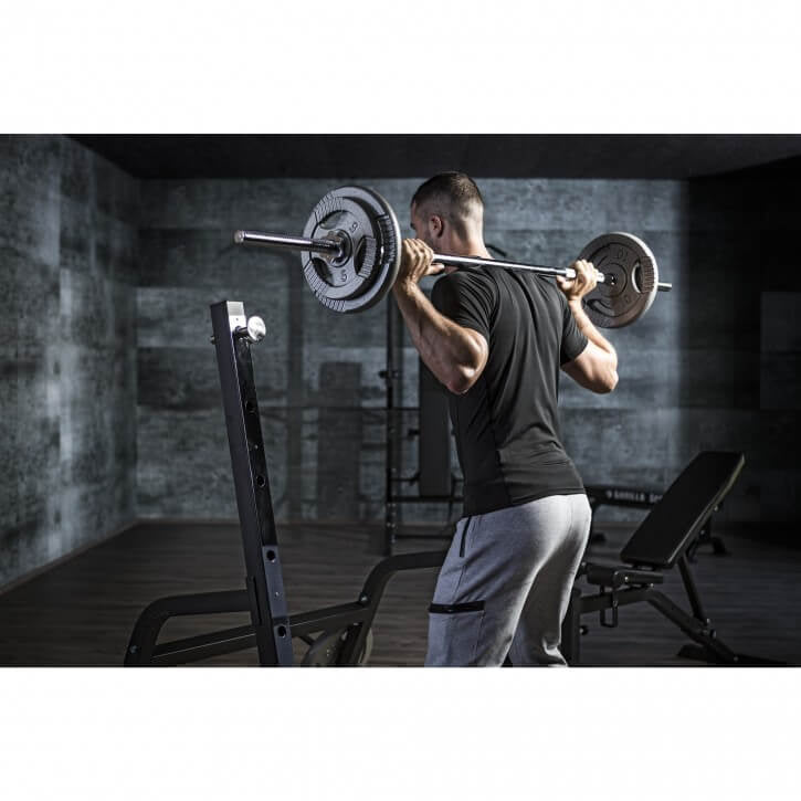 Monitoimipenkki 5in1 / Painonnostopenkki Säädettävä 150x55x50cm Max. 200kg Black Edition