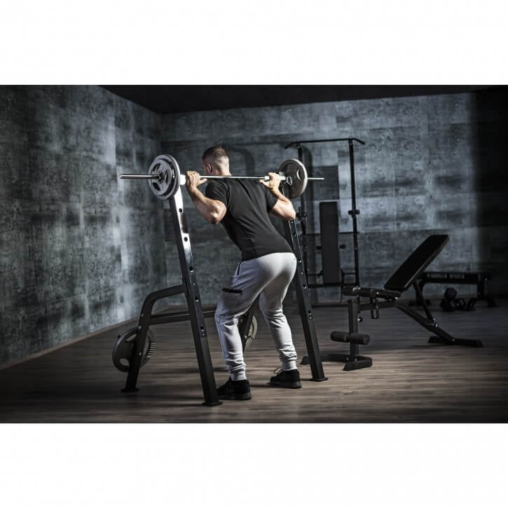 Monitoimipenkki 5in1 / Painonnostopenkki Säädettävä 150x55x50cm Max. 200kg Black Edition