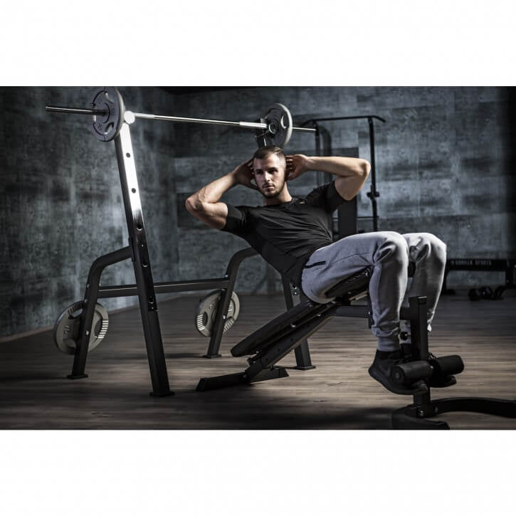 Monitoimipenkki 5in1 / Painonnostopenkki Säädettävä 150x55x50cm Max. 200kg Black Edition