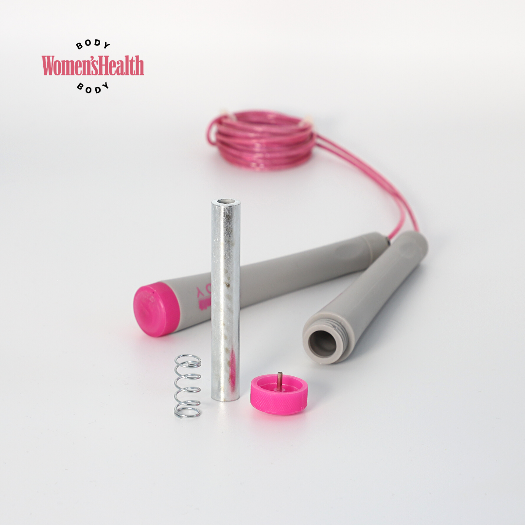Women's Health BODY hyppynaru painokahvoilla, 3 m, harmaa/pinkki