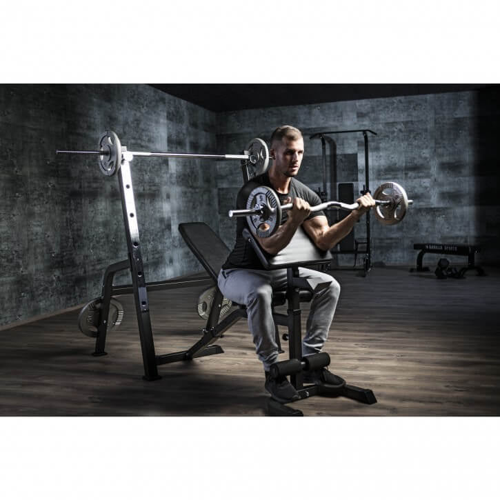 Monitoimipenkki 5in1 / Painonnostopenkki Säädettävä 150x55x50cm Max. 200kg Black Edition