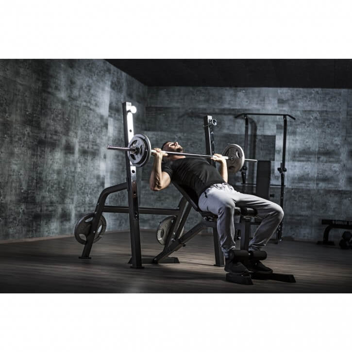 Monitoimipenkki 5in1 / Painonnostopenkki Säädettävä 150x55x50cm Max. 200kg Black Edition