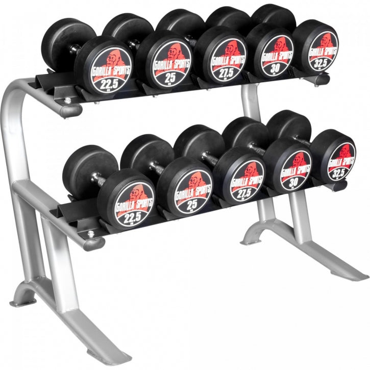 Pro-Sarjan Käsipainoteline 2-Tasoinen 121x65x100cm Max. 250kg Harmaa