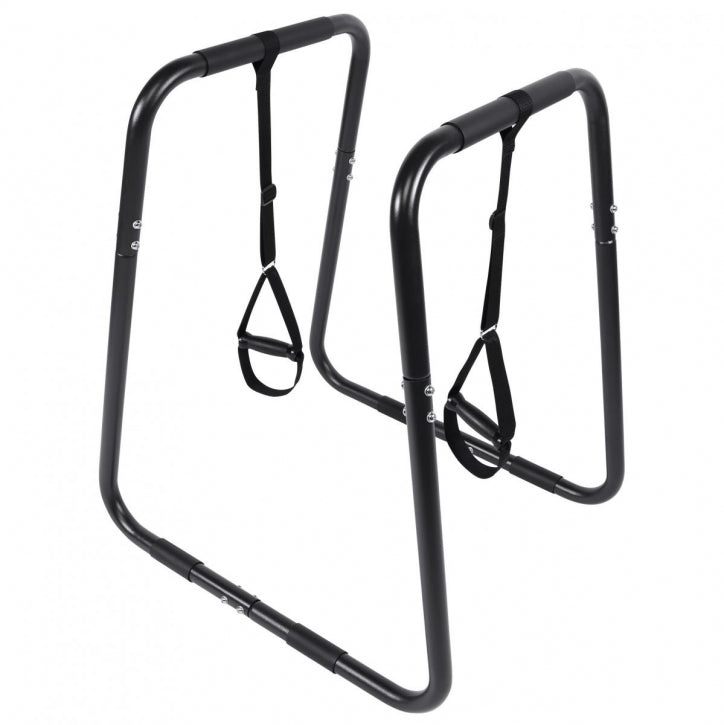 Nojapuut Korkeussäädettävillä Punnerruskahvoilla 2 Kpl, Musta