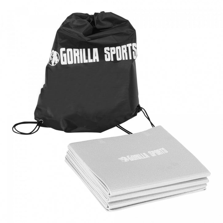 Joogamatto 4mm Taitettava, Kantolaukku, Harmaa, 173x61cm