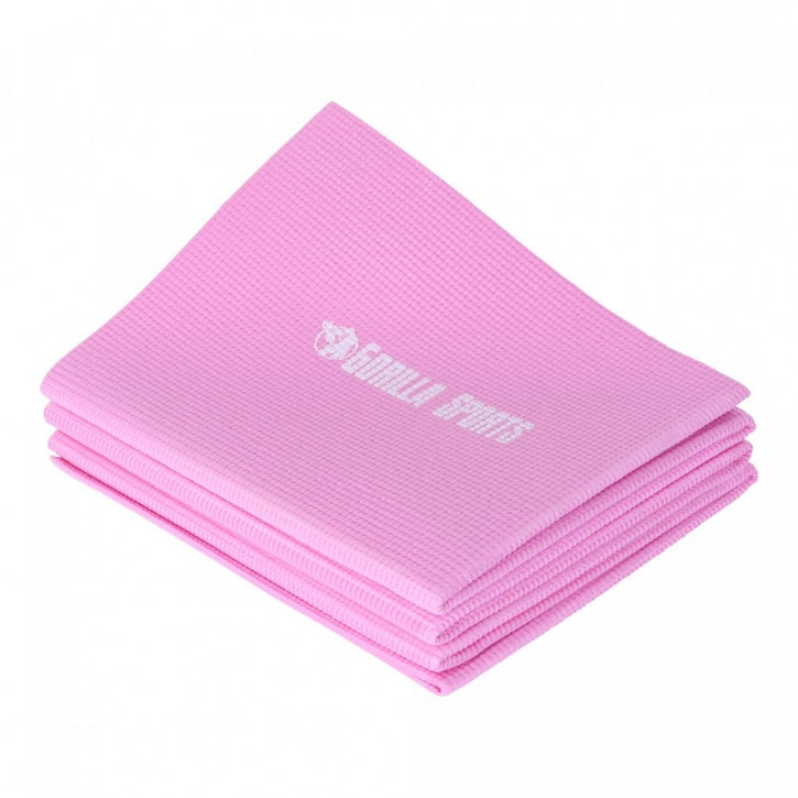 Joogamatto 4mm Taitettava, Kantolaukku, Pinkki, 173x61cm